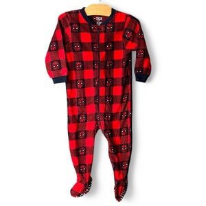 Spider-Man Baby (18-24m) Polar One Piece Pajama Footies Pyjamas Pjs Christmas